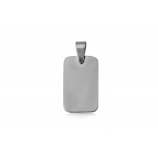 Smykke Vedhæng, Rustfrit stål, 26x16 mm. kun tekst.
