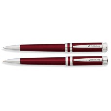 Kuglepen og blyant sæt Franklin Covey Freemont, Rød/Chrome.