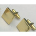 Manchetknapper 17x17 mm. forgyldt firkantet.