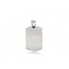 Hundetegn Rustfrit stål, ID Mærke 18mm. x 33mm.