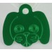 Hundetegn Aluminium, Hunde Ansigt 30,6mm. x 29mm. 6 farver.