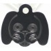 Hundetegn Aluminium, Hunde Ansigt 30,6mm. x 29mm. 6 farver.