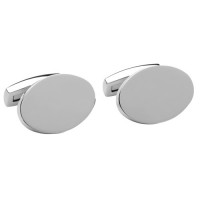 Manchetknapper Rustfrit Stål poleret, Oval. Manchetknapper Rustfrit Stål poleret, Oval.